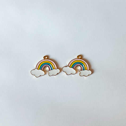Pastel Rainbow Enamel Earrings