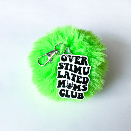 Overstimulated Moms Club Pommie Keychain