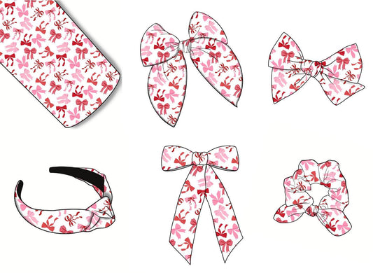 Valentine Coquette Bows Hair Accessories