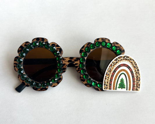 Leopard Christmas Rainbow Sunnies